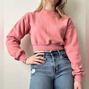 Cropped Pink Crewneck size XS